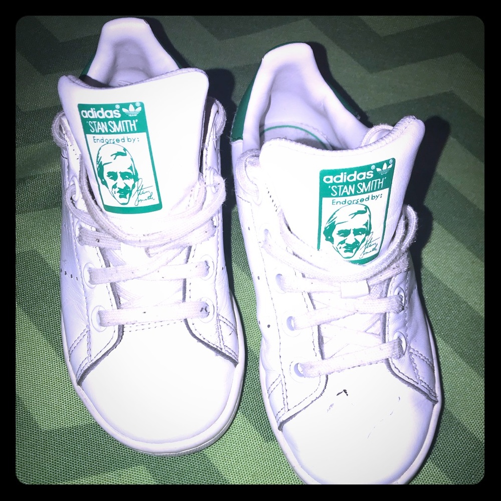 ADIDAS STAN SMITHS LEATHER LACE-UPS